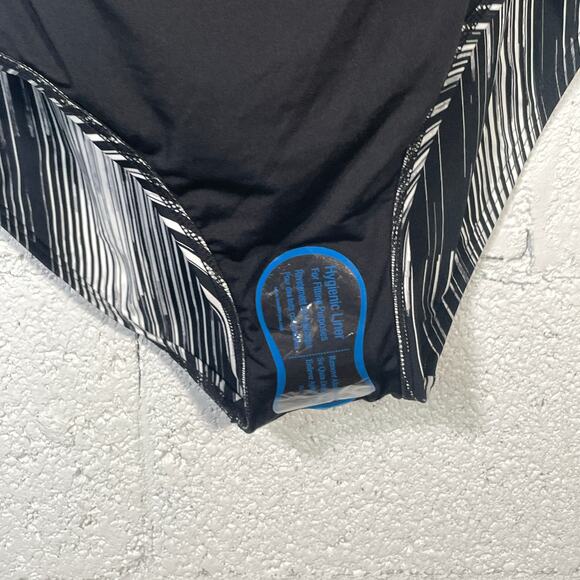 Calvin Klein Women's One-Shoulder Starburst One-Piece Swimsuit 14 - Picture 8 of 10